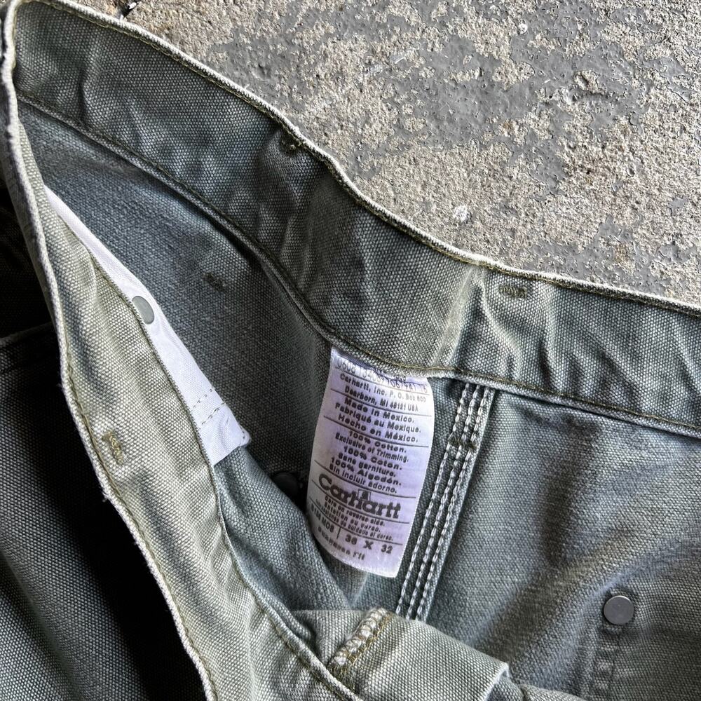 Carhartt green double knee work wear carpenter pants - Picture 7 of 12